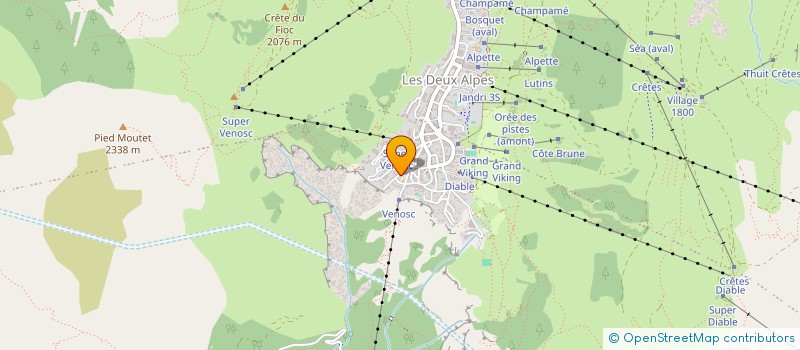 localisation de l'entreprise COPROPRIETE LES GELINOTTES  LES DEUX ALPES