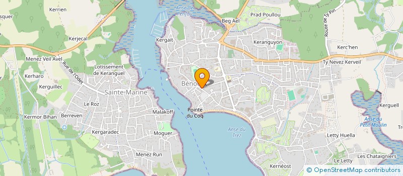 localisation de l'entreprise COPROPRIETE LES GLENAN BENODET  BENODET