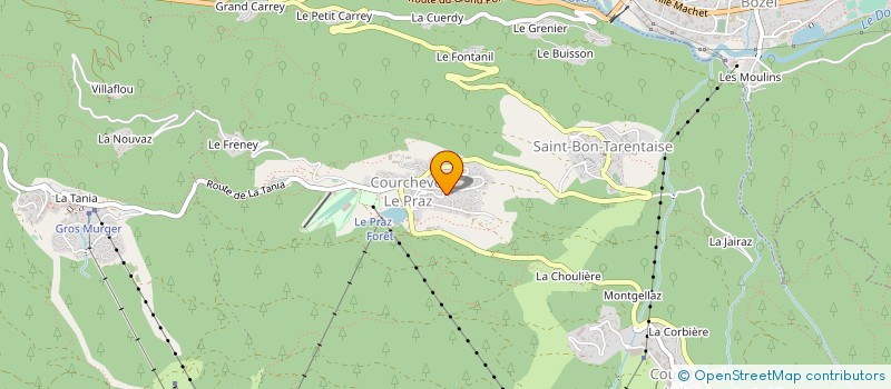 localisation de l'entreprise COPROPRIETE LES JARDINS DE ROSALIE à COURCHEVEL