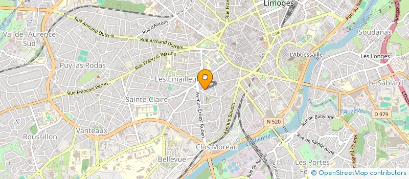 localisation de l'entreprise COPROPRIETE LES JARDINS DE VENTENAT à LIMOGES