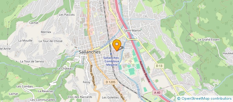 localisation de l'entreprise COPROPRIETE LES JARDINS DU MONT BLANC  SALLANCHES