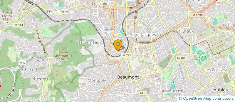 localisation de l'entreprise COPROPRIETE LES OLYMPIADES  CLERMONT-FERRAND