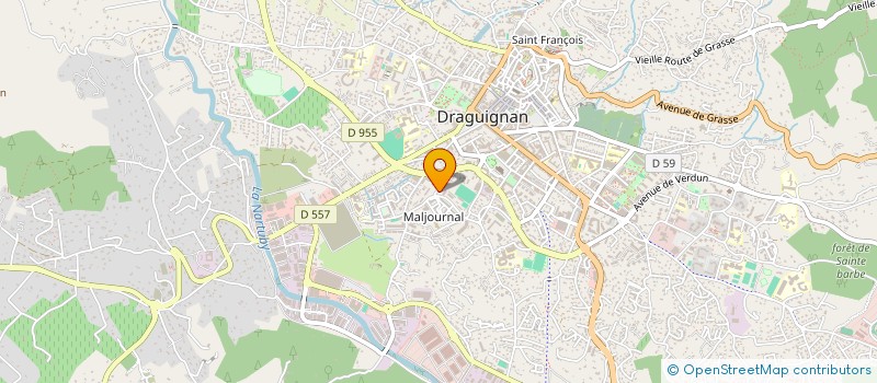 localisation de l'entreprise COPROPRIETE LES OMBRAGES  DRAGUIGNAN