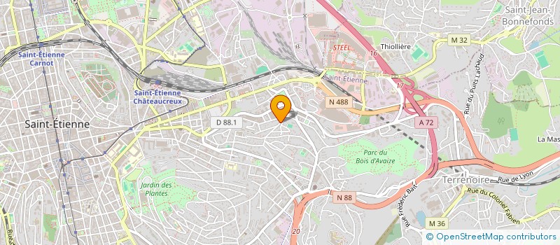 localisation de l'entreprise COPROPRIETE LES PAVOTS  SAINT-ETIENNE