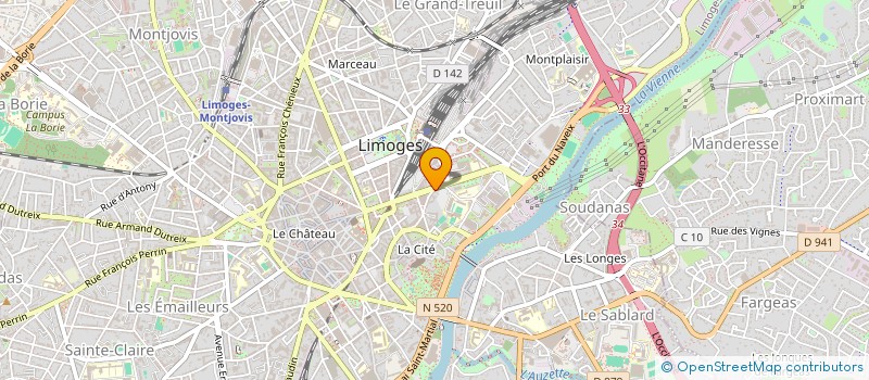 localisation de l'entreprise COPROPRIETE LES PENITENTS BLANCS à LIMOGES