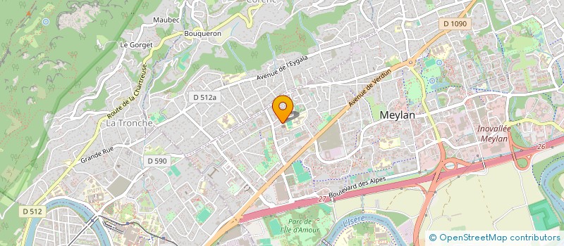 localisation de l'entreprise COPROPRIETE LES PEUPLIERS  MEYLAN