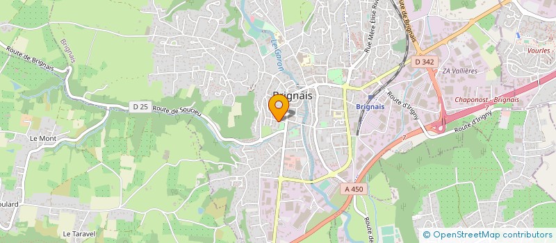 localisation de l'entreprise COPROPRIETE  LES PIVOINES  BRIGNAIS