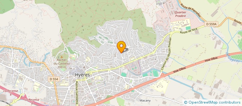 localisation de l'entreprise COPROPRIETE LES RESIDENCES DU LEVANT à HYERES