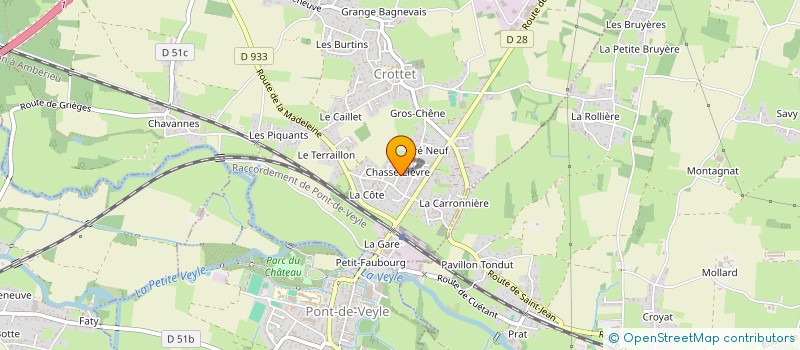 localisation de l'entreprise COPROPRIETE LES RIVES DU MALIVERT à PONT-DE-VEYLE