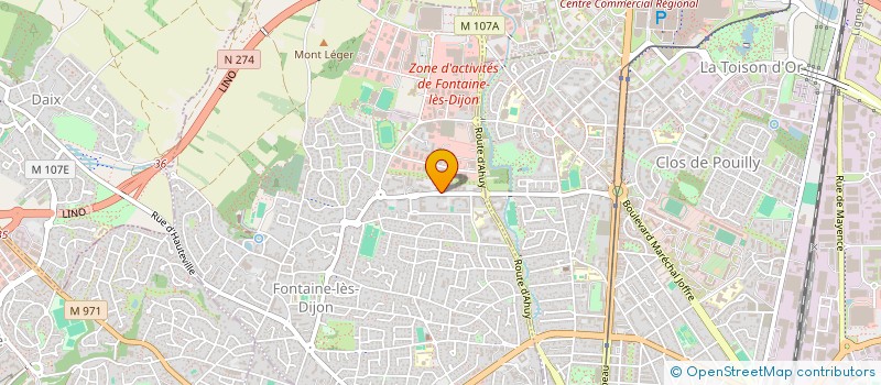 localisation de l'entreprise COPROPRIETE LES TEMPLIERS à FONTAINE-LES-DIJON