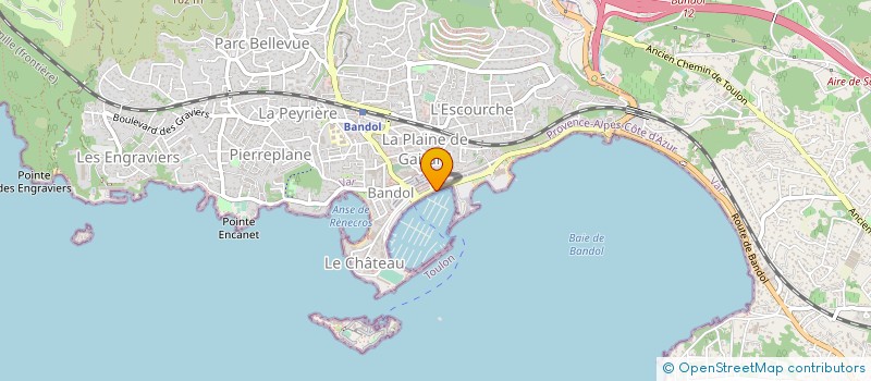 localisation de l'entreprise COPROPRIETE LES TERRASSES DE LA MER à BANDOL