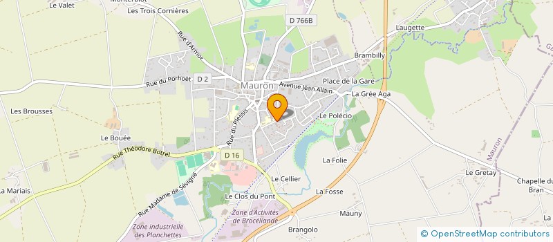localisation de l'entreprise COPROPRIETE LES TERRASSES DE MORGANE 1 RUE MATHURIN MAILLARD 56430 MAURON  MAURON