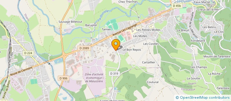 localisation de l'entreprise COPROPRIETE LES TILLEULS  THIERS