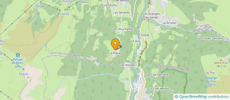 localisation de l'entreprise COPROPRIETE LES TROLLES  LES CONTAMINES-MONTJOIE