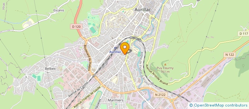localisation de l'entreprise COPROPRIETE LES VIOLETTES à AURILLAC