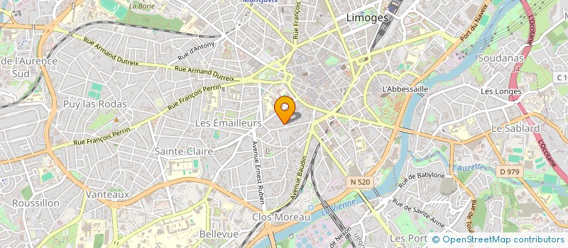 localisation de l'entreprise COPROPRIETE MIRABEAU à LIMOGES