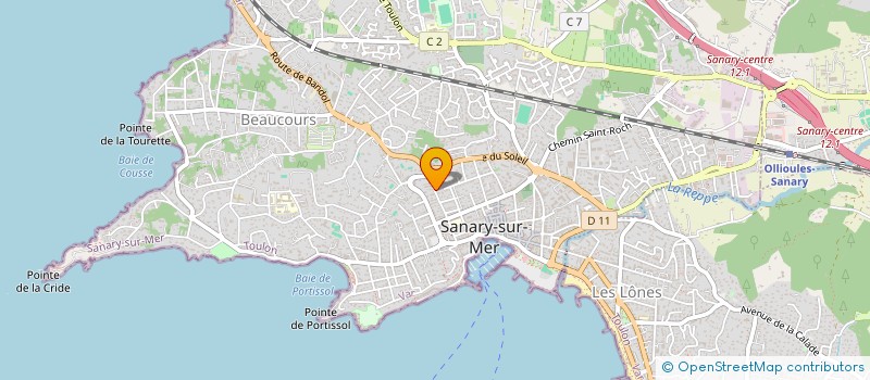 localisation de l'entreprise COPROPRIETE MONT D'OR  SANARY SUR MER