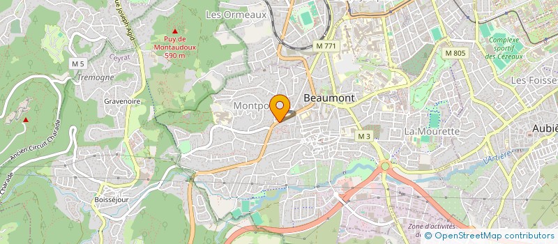 localisation de l'entreprise COPROPRIETE MONTAUDOUX  BEAUMONT