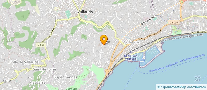 localisation de l'entreprise COPROPRIETE MONTE VERDI  VALLAURIS