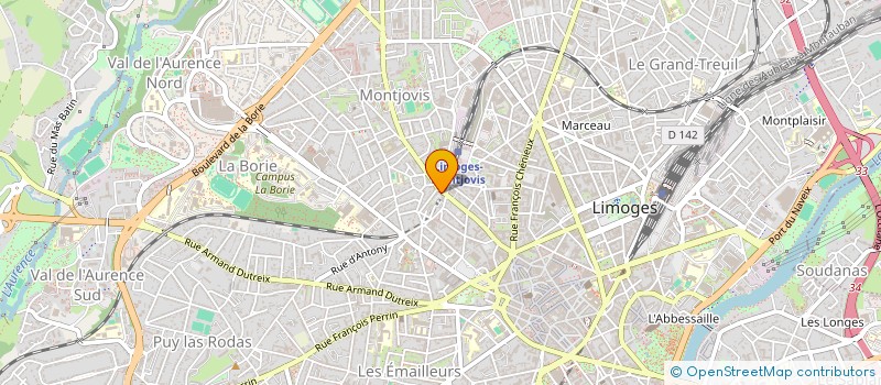 localisation de l'entreprise COPROPRIETE MONTMAILLER 95 BIS à LIMOGES