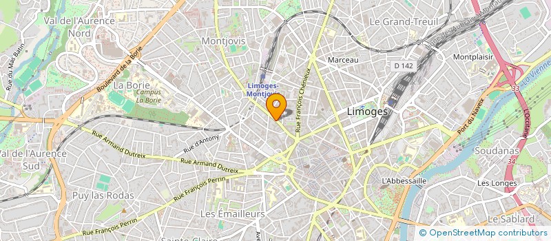 localisation de l'entreprise COPROPRIETE MONTMAILLER N°60 à LIMOGES