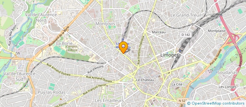 localisation de l'entreprise COPROPRIETE MONTMAILLER NO 78 à LIMOGES
