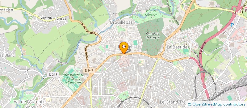 localisation de l'entreprise COPROPRIETE PERICHON BEY à LIMOGES