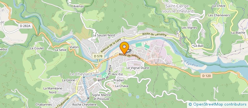 localisation de l'entreprise COPROPRIETE PONCE  LE CHEYLARD