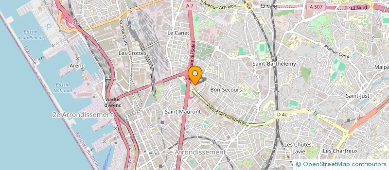 localisation de l'entreprise COPROPRIETE PONT DE PLOMBIERES à MARSEILLE