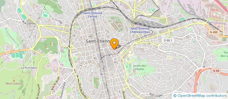 localisation de l'entreprise COPROPRIETE R DU JEU DE L ARC  SAINT-ETIENNE