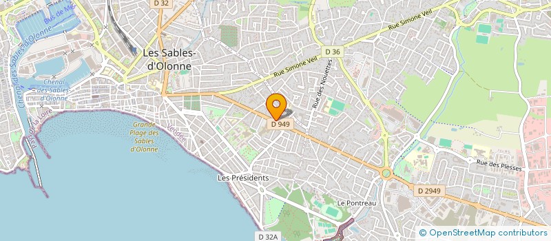 localisation de l'entreprise COPROPRIETE RES LE TALMONDAIS à LES SABLES D'OLONNE