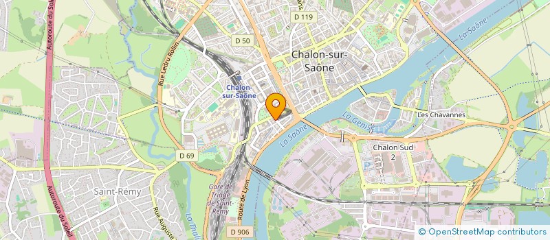 localisation de l'entreprise COPROPRIETE RESIDENCE 15 RUE SEBASTOPOL  CHALON-SUR-SAONE