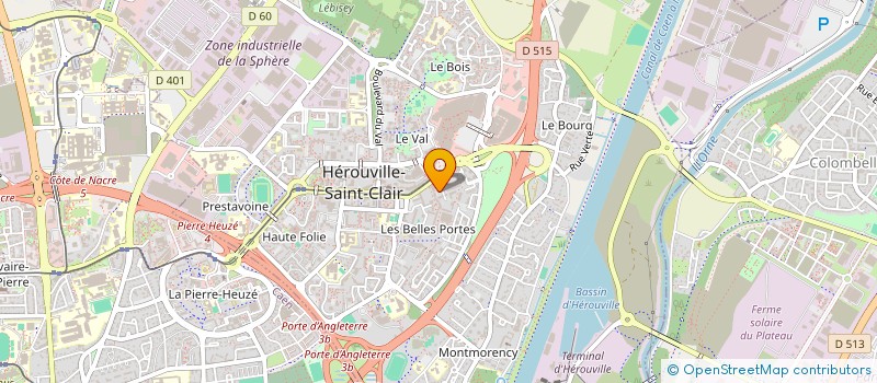 localisation de l'entreprise COPROPRIETE RESIDENCE BEAUREGARD  HEROUVILLE SAINT CLAIR