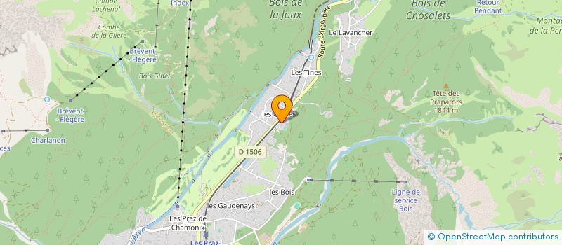 localisation de l'entreprise COPROPRIETE RESIDENCE DES TINES  CHAMONIX-MONT-BLANC