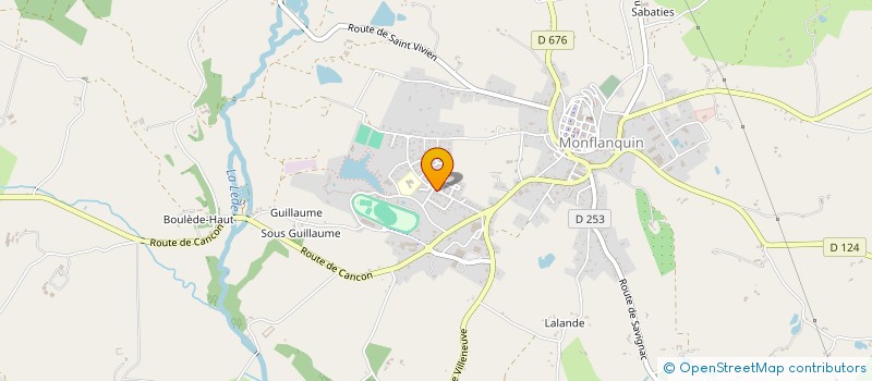 localisation de l'entreprise COPROPRIETE RESIDENCE DU LAC  MONFLANQUIN