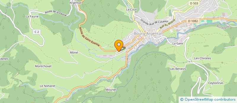 localisation de l'entreprise COPROPRIETE RESIDENCE DU PARC  BOURG-ARGENTAL