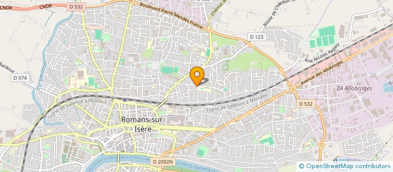 localisation de l'entreprise COPROPRIETE RESIDENCE LE CLOS  ROMANS-SUR-ISERE