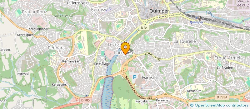 localisation de l'entreprise COPROPRIETE RESIDENCE LES CAMELIAS - 387  QUIMPER