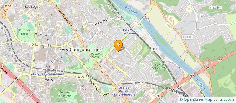 localisation de l'entreprise COPROPRIETE RESIDENCE LES CEDRES  EVRY-COURCOURONNES