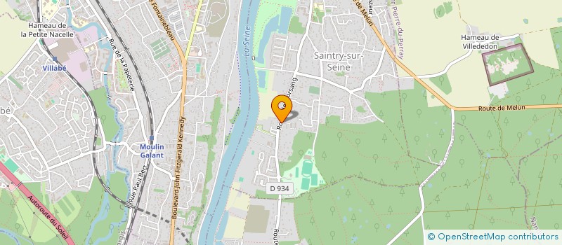 localisation de l'entreprise COPROPRIETE RESIDENCE LES CLOSEAUX à SAINTRY-SUR-SEINE