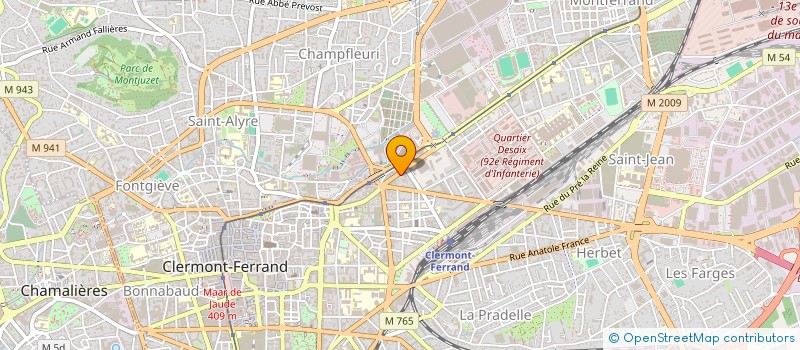 localisation de l'entreprise COPROPRIETE RESIDENCE ORIONIS  CLERMONT-FERRAND