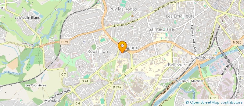 localisation de l'entreprise COPROPRIETE ROLLINAT à LIMOGES