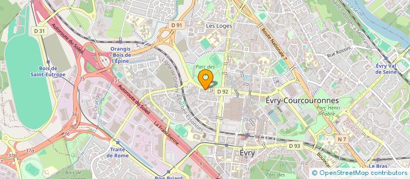 localisation de l'entreprise COPROPRIETE ROND POINT POETES  EVRY-COURCOURONNES