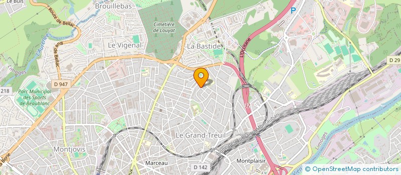localisation de l'entreprise COPROPRIETE RONSARD D ALEMBERT à LIMOGES