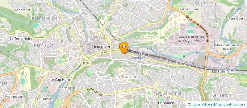 localisation de l'entreprise COPROPRIETE RUE ARISTIDE BRIAND  QUIMPER