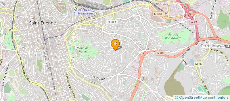 localisation de l'entreprise COPROPRIETE RUE BOUVERI  SAINT-ETIENNE