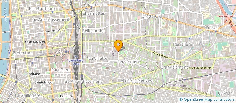 localisation de l'entreprise COPROPRIETE RUE DOCTEUR DOLARD  VILLEURBANNE