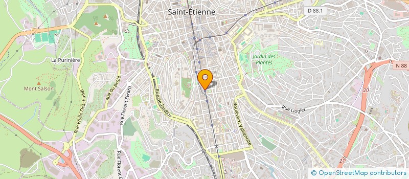 localisation de l'entreprise COPROPRIETE RUE GAMBETTA  SAINT-ETIENNE