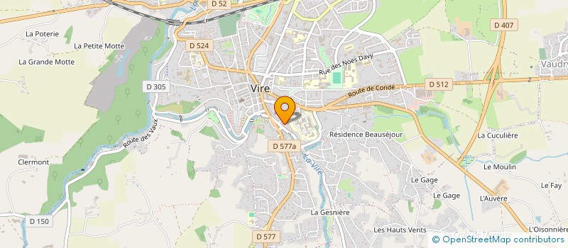 localisation de l'entreprise COPROPRIETE SAINTE ANNE II BLOC 9  VIRE-NORMANDIE