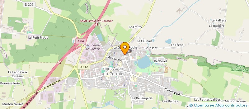 localisation de l'entreprise COPROPRIETE SDC ESPACE SANTE  SAINT-AUBIN-DU-CORMIER